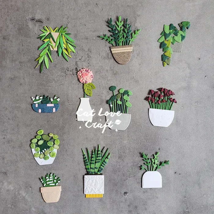 Affiche de plante Catlove-1 matrices de découpe en métal