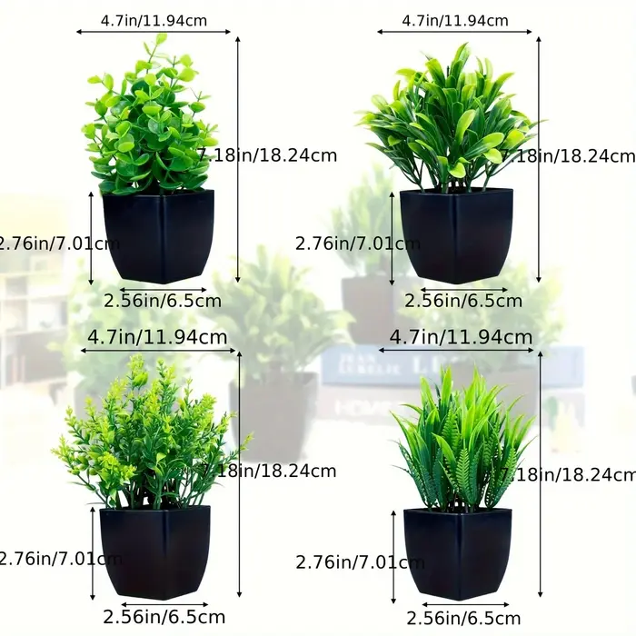 Pot noir de fausse plante