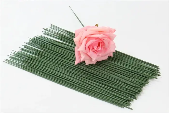 Tige de fleur verte pour têtes florales de mariage, matériel de bricolage, accessoires, 17cm, 25cm, 40cm, 200 pièces, 500 pièces, 1000 pièces, A4368