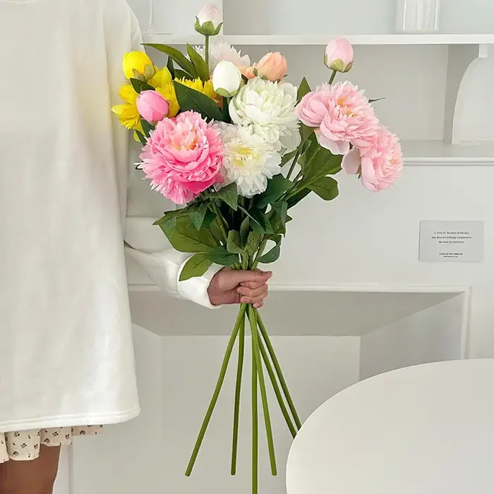 Fleurs de pivoine artificielles à Double pétale