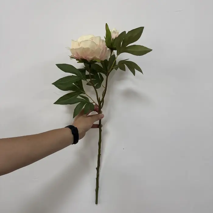 4 pièces de fleurs de pivoine artificielles hydratantes pour la décoration de la maison, du salon, d