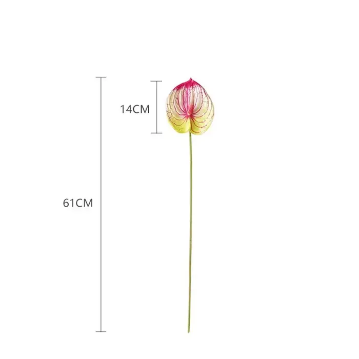 Fleurs artificielles élégantes au toucher réel pour mariage et décoration intérieure : Lys Calla et Anthurium