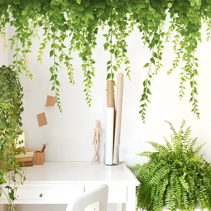 Nouvelle Simulation plante de vigne verte bande