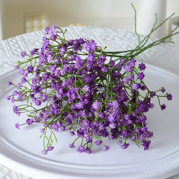 Bouquets de Fleurs Artificielles pouvez-vous psophila en Plastique