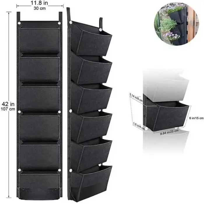 Sac de plantation vertical en feutre pour l'extérieur et l'intérieur, jardinière de jardin, conteneu