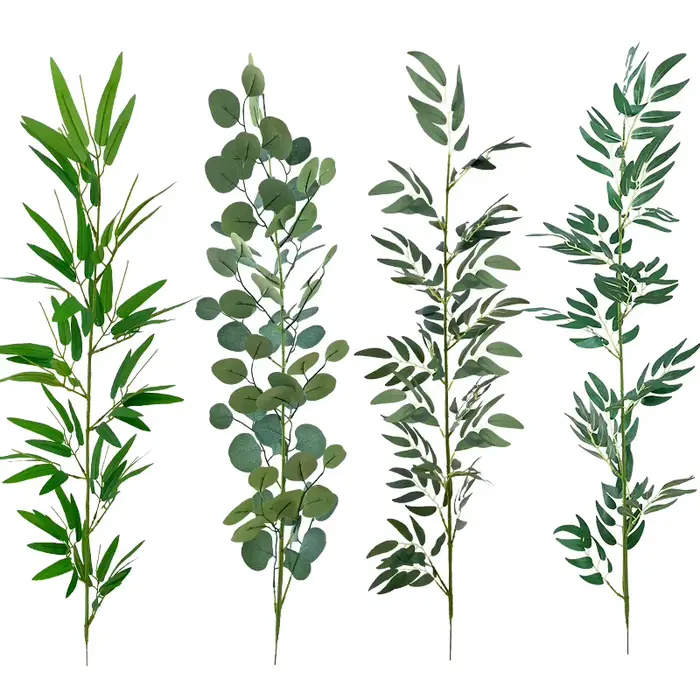 Bouquet de feuilles de fleurs en soie éternelles pour la décoration de la maison