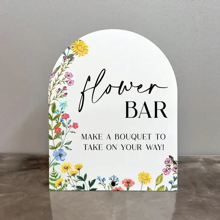 Panneau acrylique de barre de fleurs, panneau de barre de fleurs, panneau d'arc de barre de fleurs, 