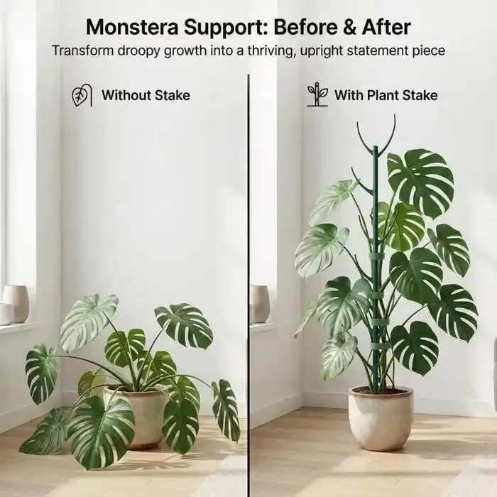 6 piquets de support pour plantes Monstera avec attaches – Conception de treillis empilable
