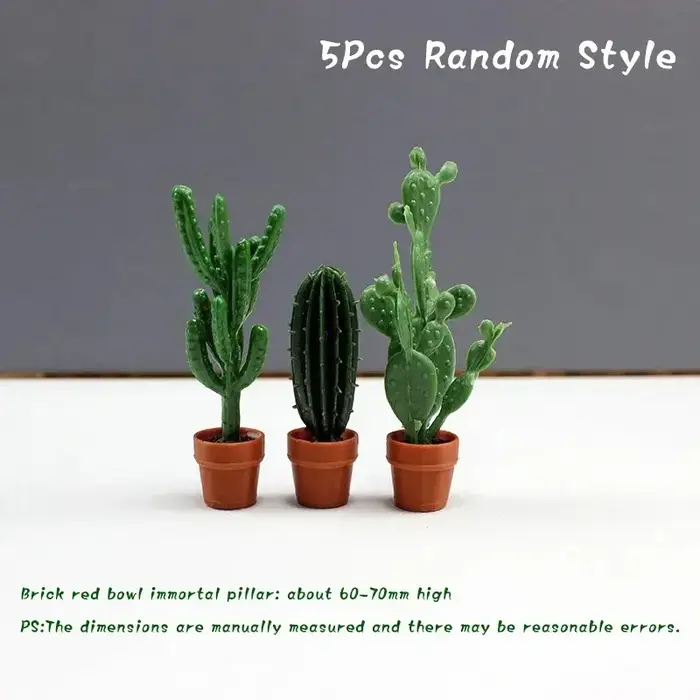 Simulation de plante en pot pour maison de poupée 1:12