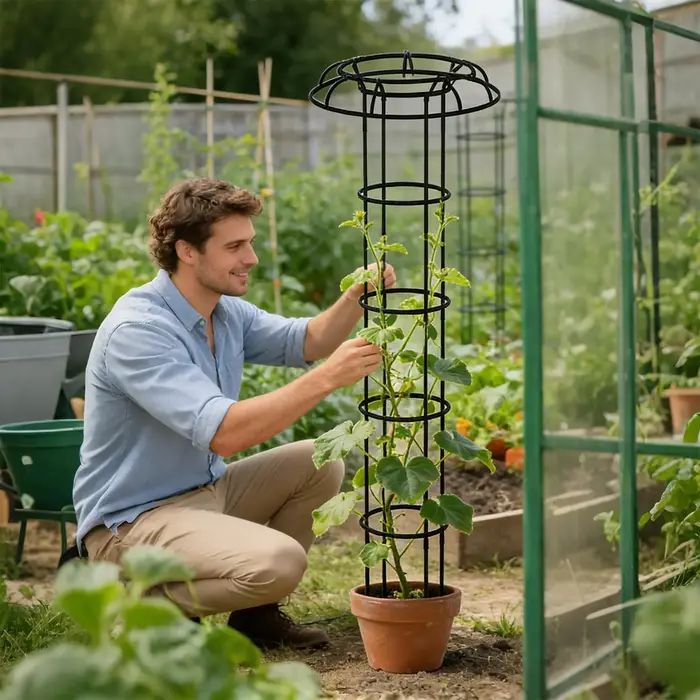 Treillis de jardin en forme de parapluie pour plantes grimpantes verticales