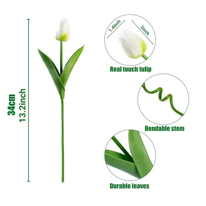 1/5/10/15 pièces tulipes fleurs artificielles vraies