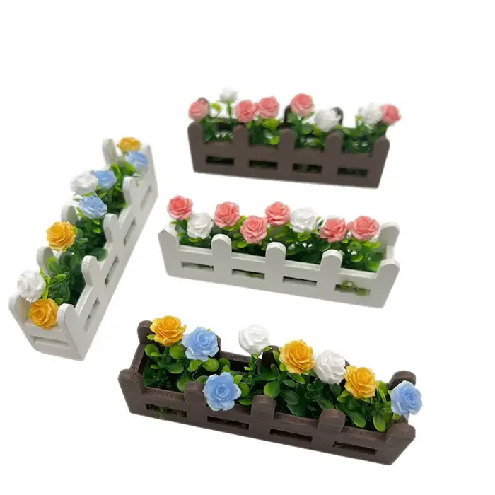 Mini clôture de Roses en pot