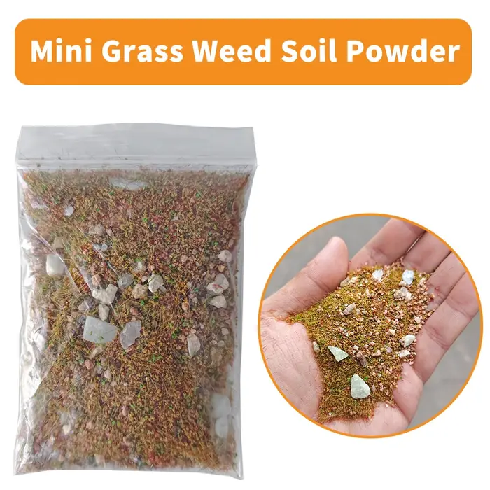 10G/30G Miniature herbe poudre mauvaises herbes sol mélange pierre modèle plante artificielle bricolage ferroviaire scène de jardin militaire Diorama Kit