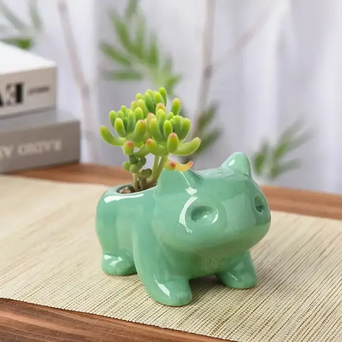 Mini pot de fleurs en céramique avec trou de drainage