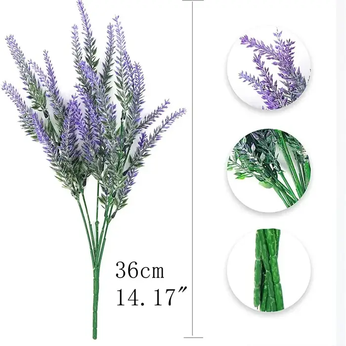 Bouquet de fleurs de lavande artificielles violettes