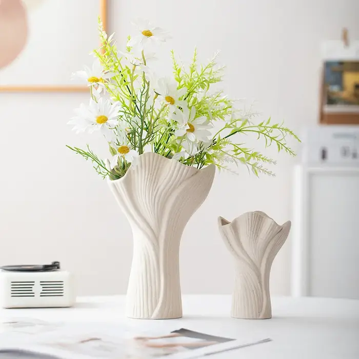 CAPIRON Vase en céramique à fleurs nordiques