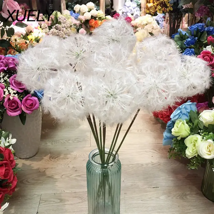 Fleur artificielle, pissenlit blanc