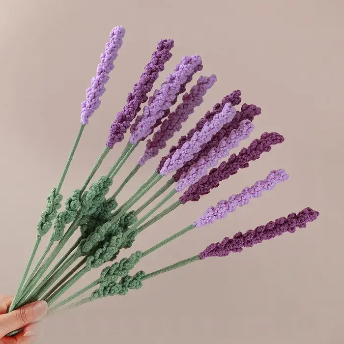 Fleur au crochet lavande