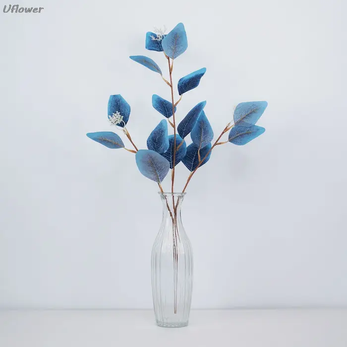Plante artificielle d'eucalyptus longue branche d'automne