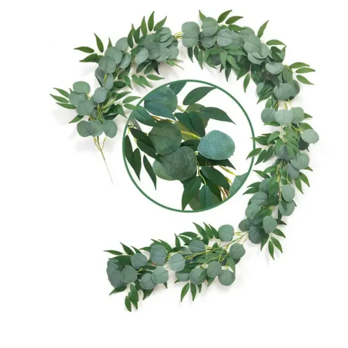 Guirlande en vigne d'eucalyptus artificielle pour mariage et décoration