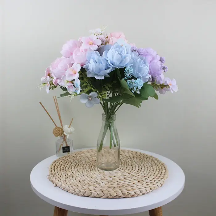 Petit Bouquet de pivoines artificielles en soie