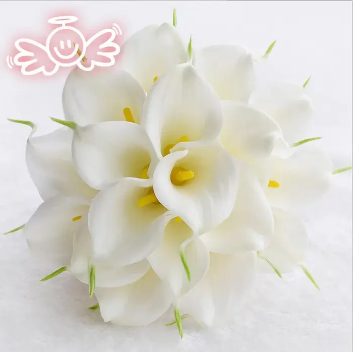 18 lys calla ronds pour bouquet de mariée