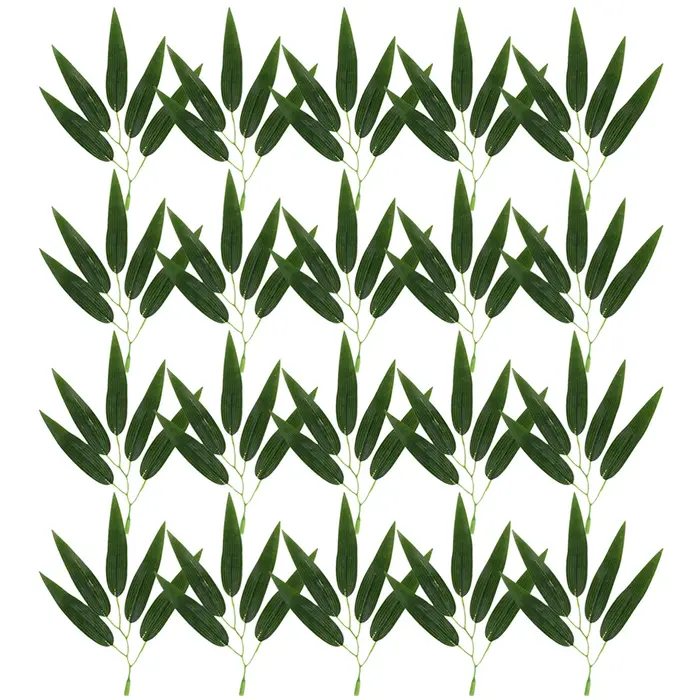 Feuilles décoratives en bambou, 30 pièces, fausses feuilles décoratives, fausses ornements réalistes
