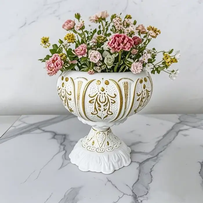 Pot fleurs en métal multifonctionnel