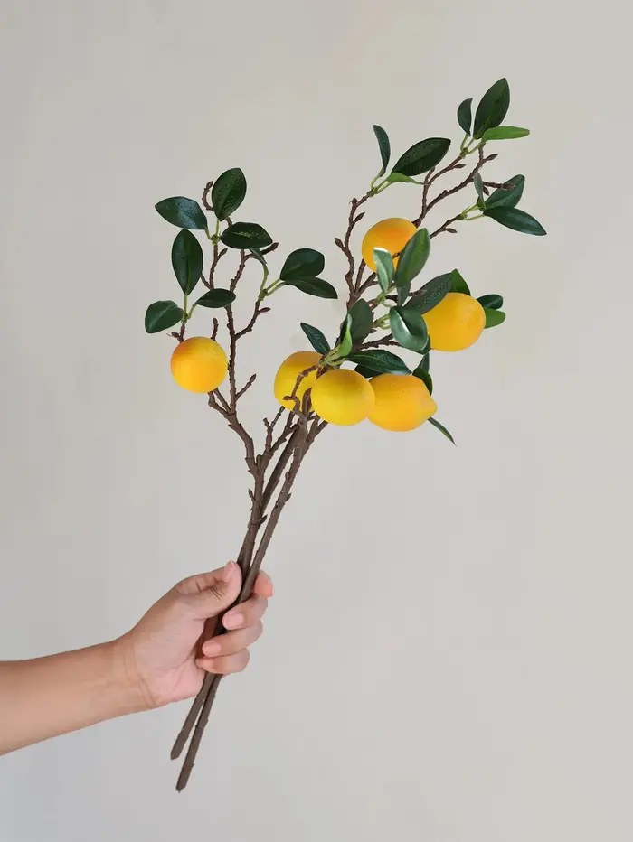 Branches de citrons artificiels de 23 pouces