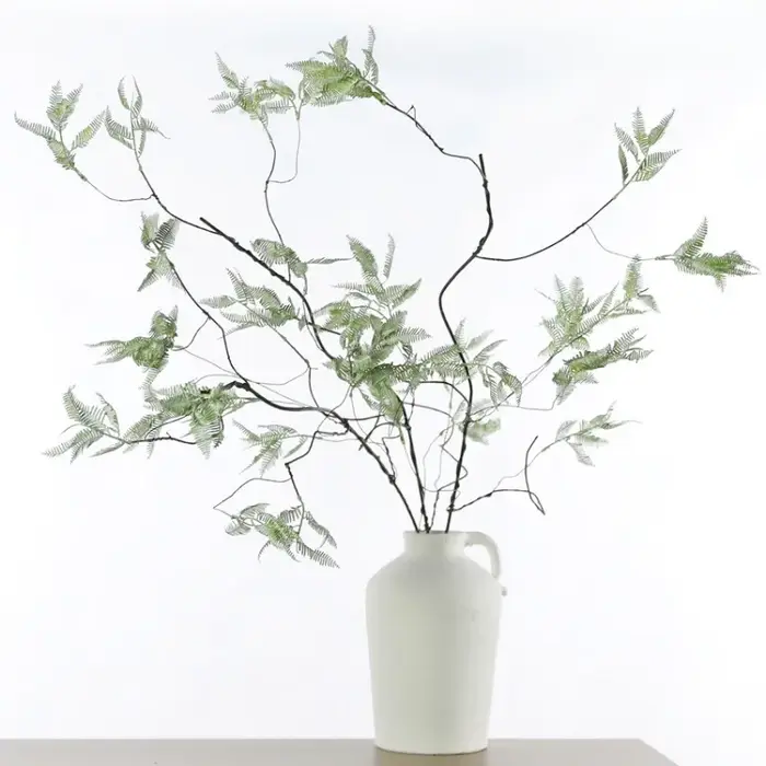 6 pièces de feuilles de fougère artificielles en plastique