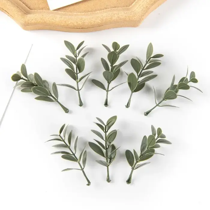 Feuilles de plantes artificielles pour décoration murale