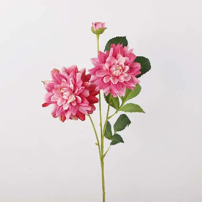 Fleur de Dahlia Artificielle Effet Réel, Plante Réaliste, Grande Dahlia Colorée 76cm, Branche de Dah