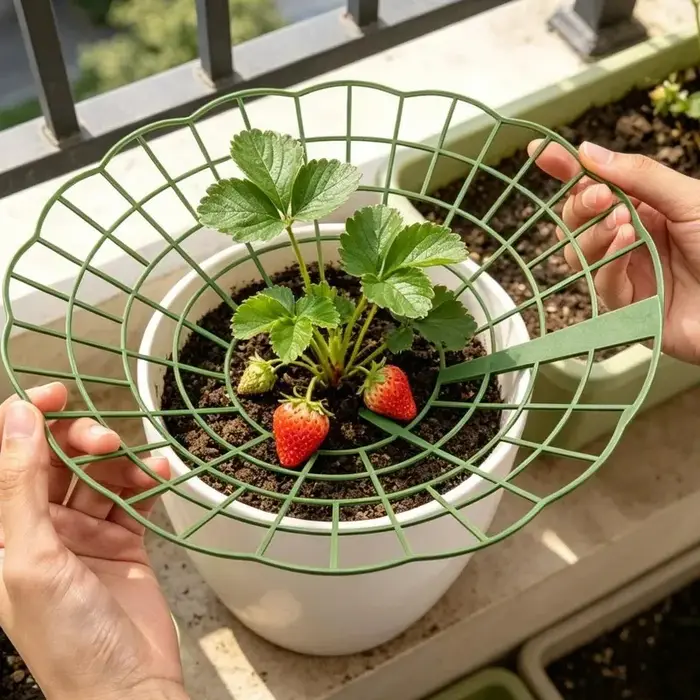 Support de plantes en maille anti-pourriture pour fraises