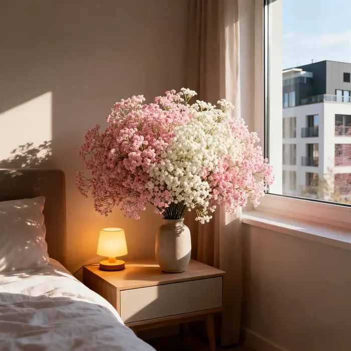1380 Fleurs, 46 Bouquets de Gypsophile Artificielle 'S Breath' – Toucher Réaliste