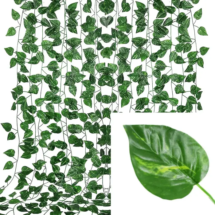 Mur de lierre artificiel, plantes décoratives pour la maison, vignes, guirlande de verdure suspendue
