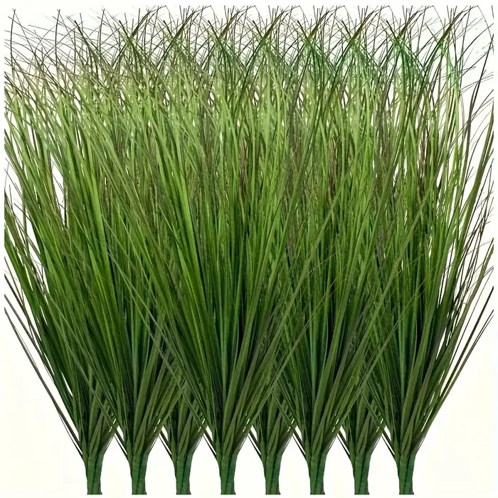 12/28 pièces de plantes vertes artificielles - Herbe d'oignon en résine | Convient à la décoration intérieure/extérieure