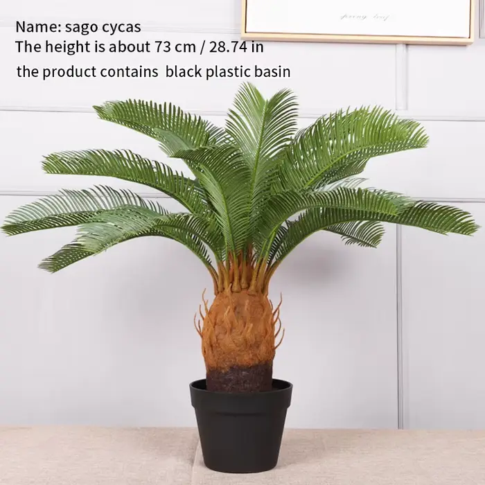 Palmier artificiel tropical, grande branche de palmier, feuille de palmier, plante en pot, salon fam