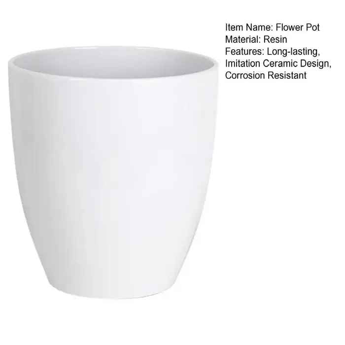 Pot de fleur en résine céramique