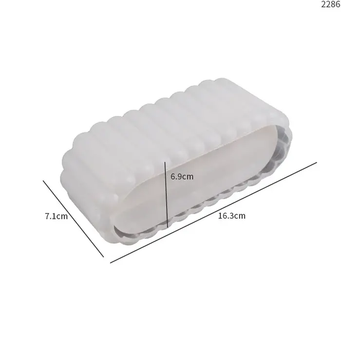 Moule en silicone en argile pour pot de fleurs, rampes ovales, artisanat de bricolage, décoration de
