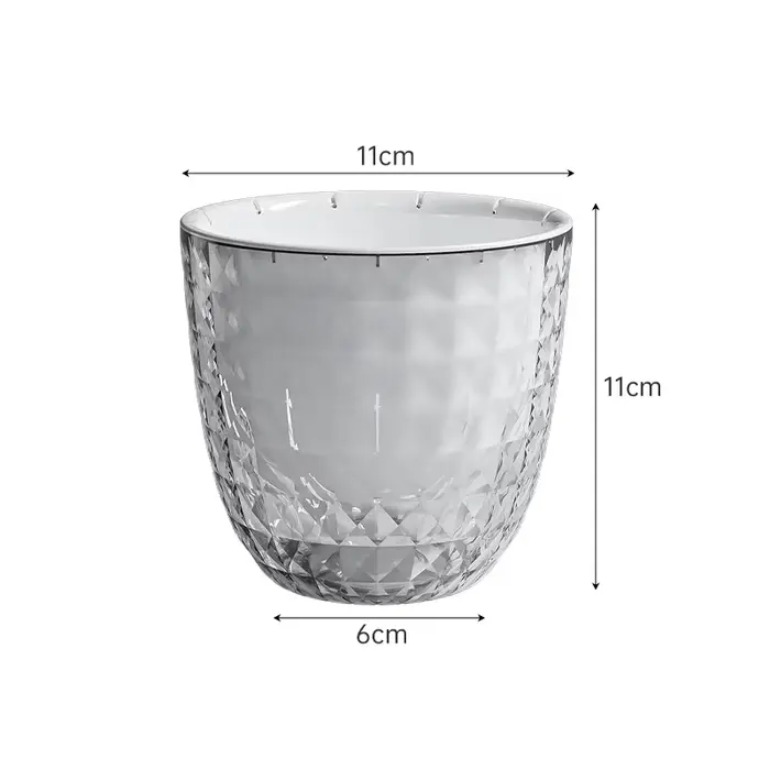 Pot de fleurs auto-arrosage automatique absorbant l'eau, Pot de fleurs Transparent Double couche en 
