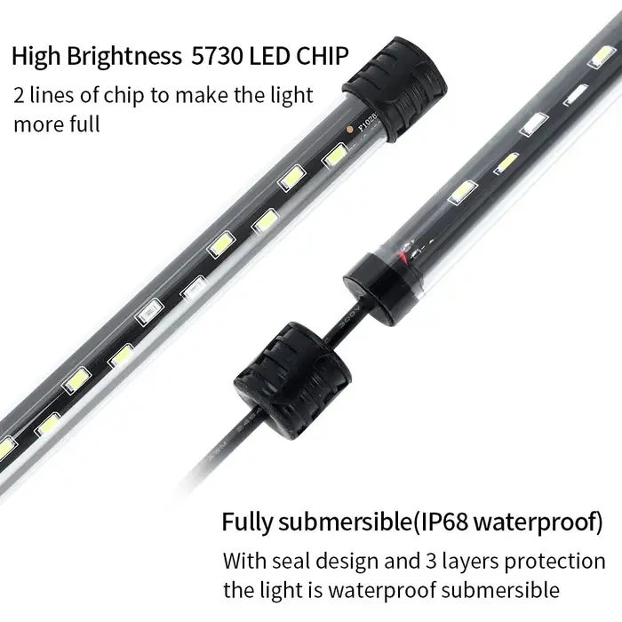90-260V lumière d'aquarium LED étanche Aquarium pince lumière sous-marine décor éclairage lampe Subm
