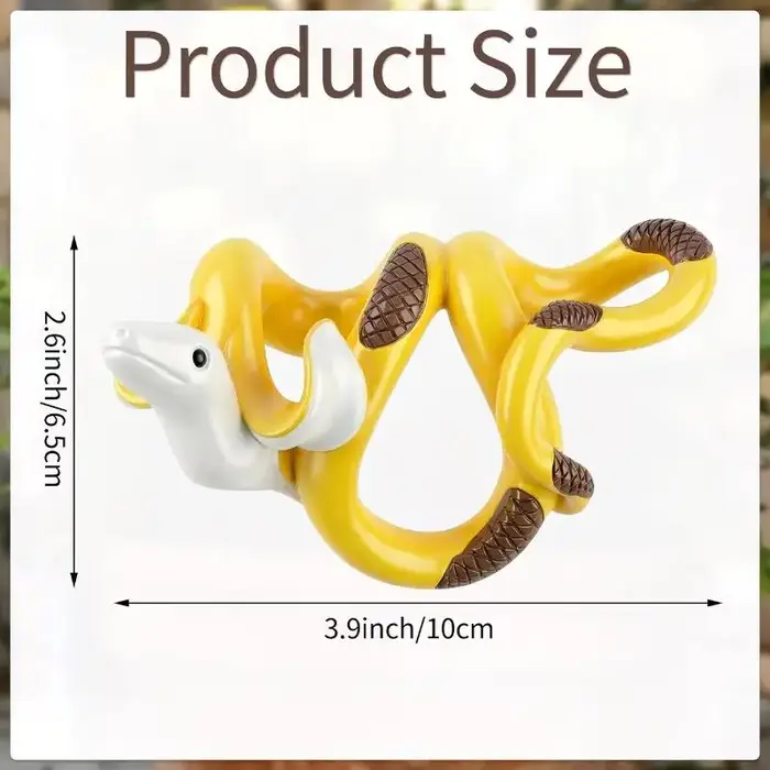 Support de pot de fleurs en résine en forme de serpent, figurine de serpent peinte à la main pour bord de pot de fleurs intérieur/extérieur, ornement coloré pour suspendre les pots