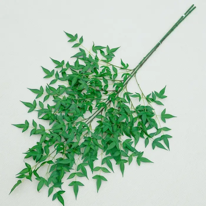 Branches de Feuilles de Bambou Vertes Artificielles