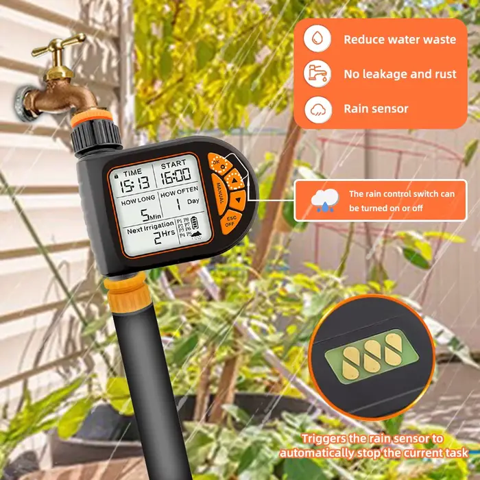 5-50M 1/4 "jardin minuterie intelligente ensemble d'irrigation IPX5 étanche LCD contrôleur d'arrosag