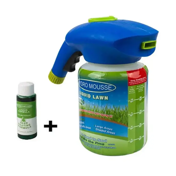 Pulvérisateur de graines d'herbe liquide pour gazon, Hydro Mousse de jardin, avec stimulation de la 