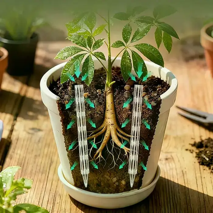 Tuyaux d'aération des racines pour plantes en pot