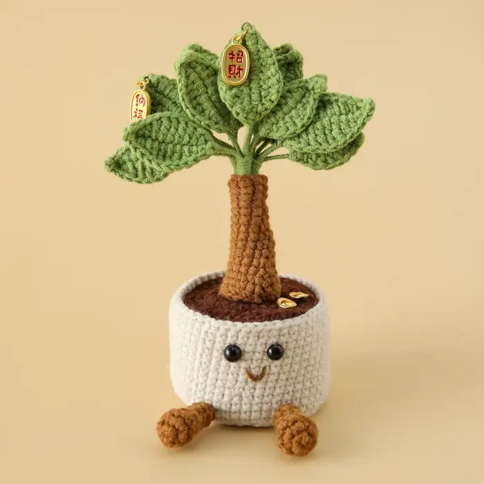 Plantes au crochet créatives en Pot