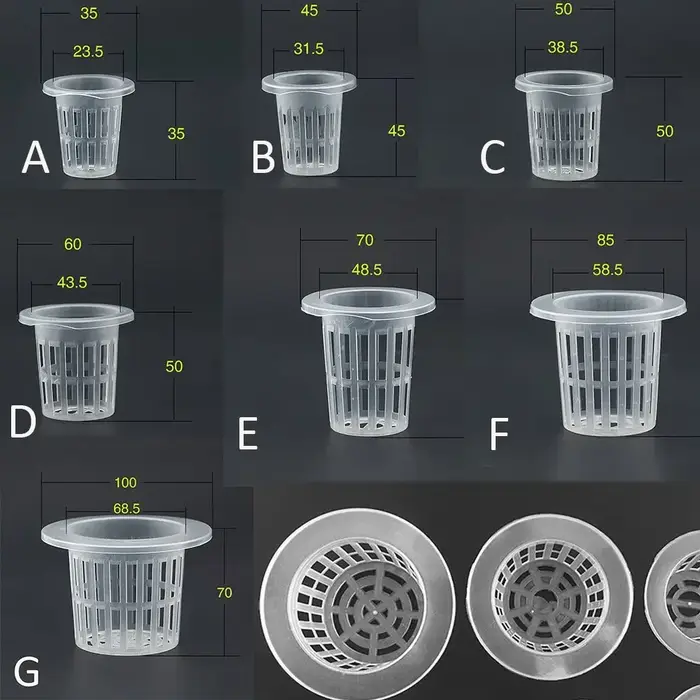 Pot en maille de colonisation hydroponique