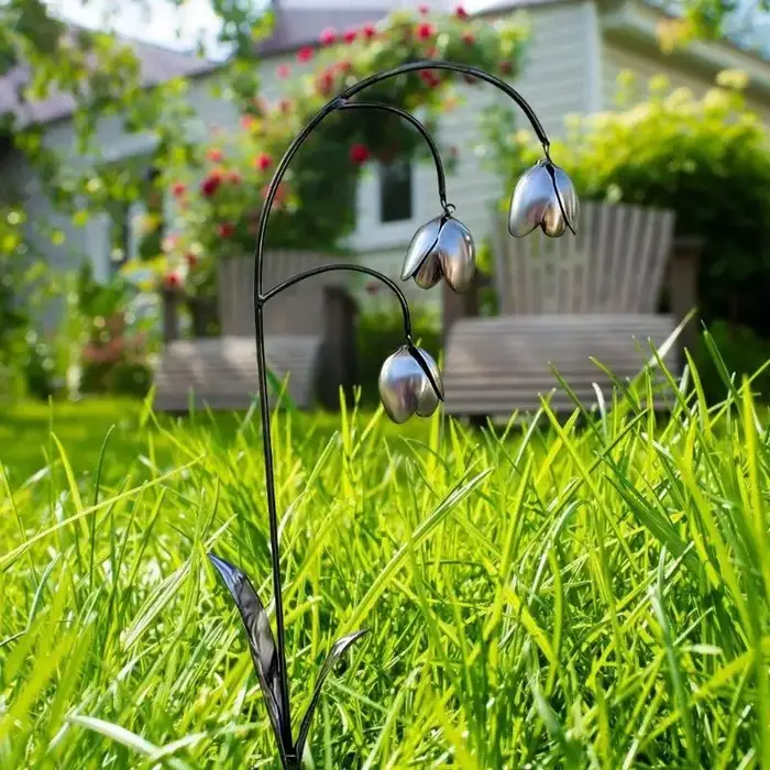 G6KF fleur vallée en métal, décoration jardin, Art en métal résistant aux intempéries, décoration extérieure fleur