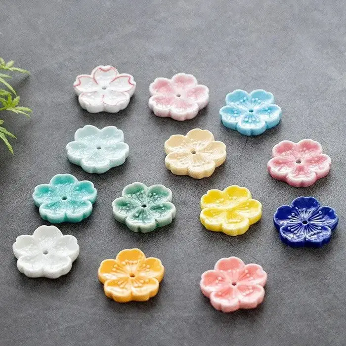 Brûleur d'encens en fleurs de cerisier, décoration de maison en céramique, porte-bâton, encensoir d'